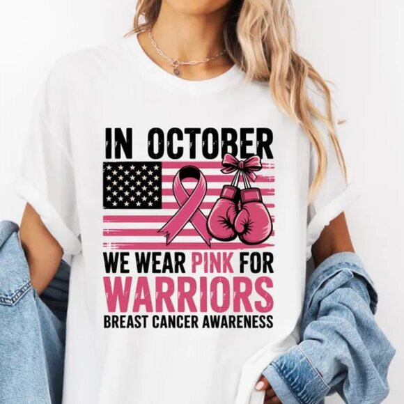 Tops - Breast Cancer Awareness Shirt, In October We Wear Pink Tee